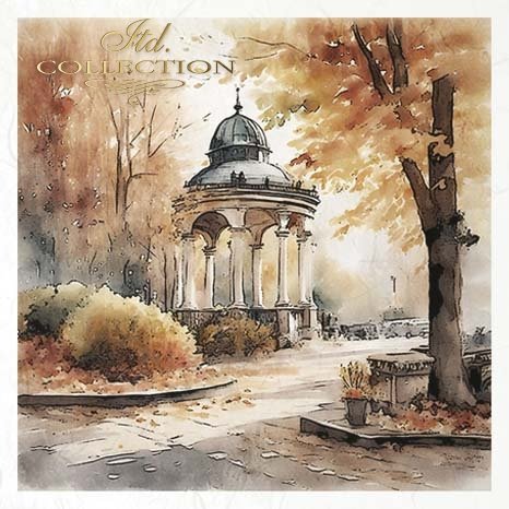 Decoupage Rice Paper Mini Set - Autumn Scenes