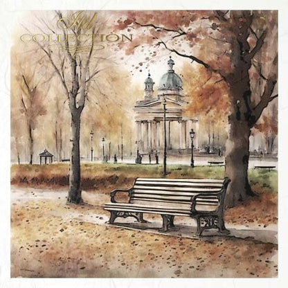 Decoupage Rice Paper Mini Set - Autumn Scenes II