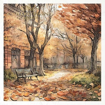 Decoupage Rice Paper Mini Set - Autumn Scenes II