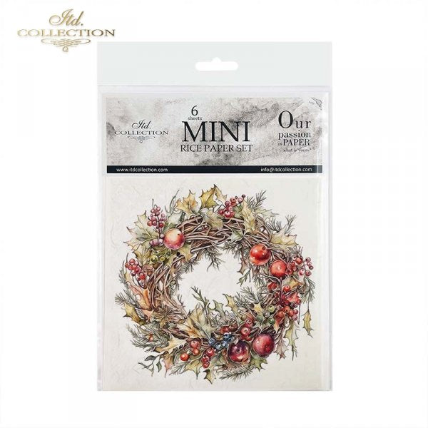 Decoupage Rice Paper Mini Set - Autumn Wreaths III