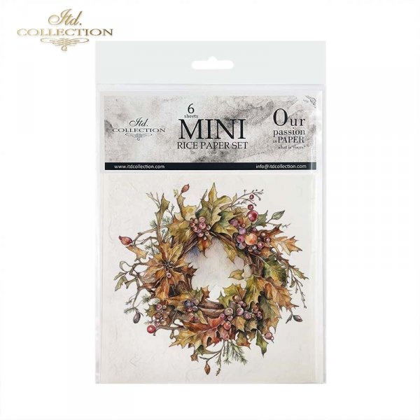 Decoupage Rice Paper Mini Set - Autumn Wreaths IV