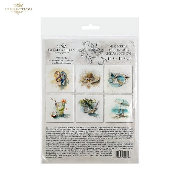 Decoupage Rice Paper Mini Set - Beach Life