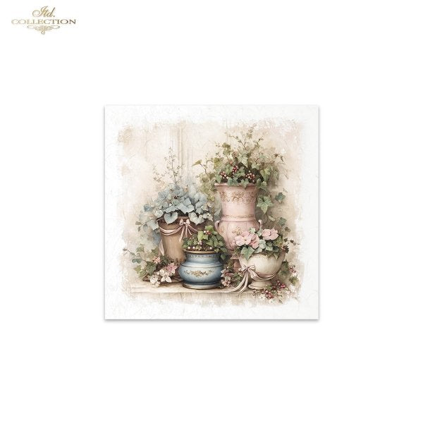 Decoupage Rice Paper Mini Set - Botanical Flowers