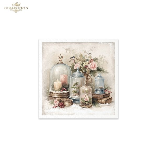 Decoupage Rice Paper Mini Set - Botanical Flowers
