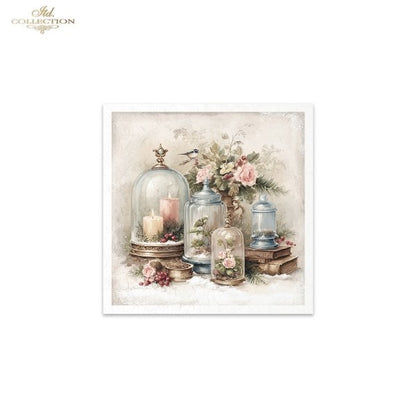 Decoupage Rice Paper Mini Set - Botanical Flowers