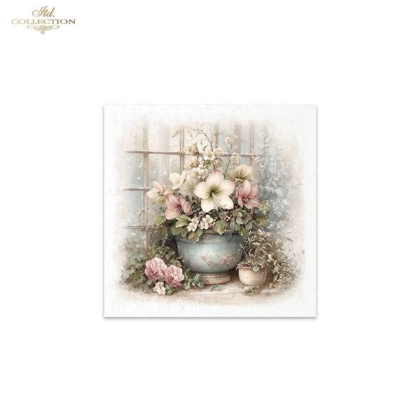 Decoupage Rice Paper Mini Set - Botanical Flowers