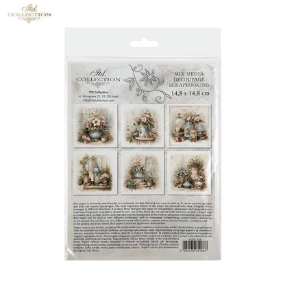 Decoupage Rice Paper Mini Set - Botanical Flowers