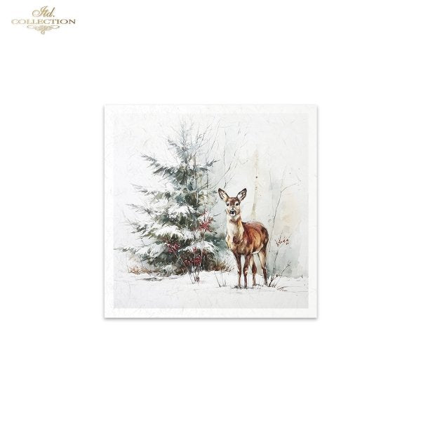 Decoupage Rice Paper Mini Set - Christmas, Animals