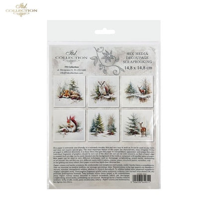 Decoupage Rice Paper Mini Set - Christmas, Animals