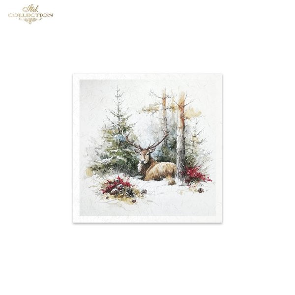 Decoupage Rice Paper Mini Set - Christmas, Animals II