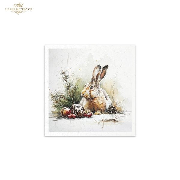 Decoupage Rice Paper Mini Set - Christmas, Animals II