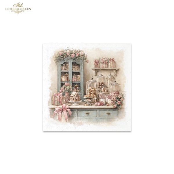 Decoupage Rice Paper Mini Set - Christmas, Bakery