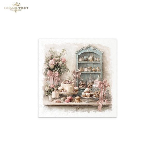 Decoupage Rice Paper Mini Set - Christmas, Bakery