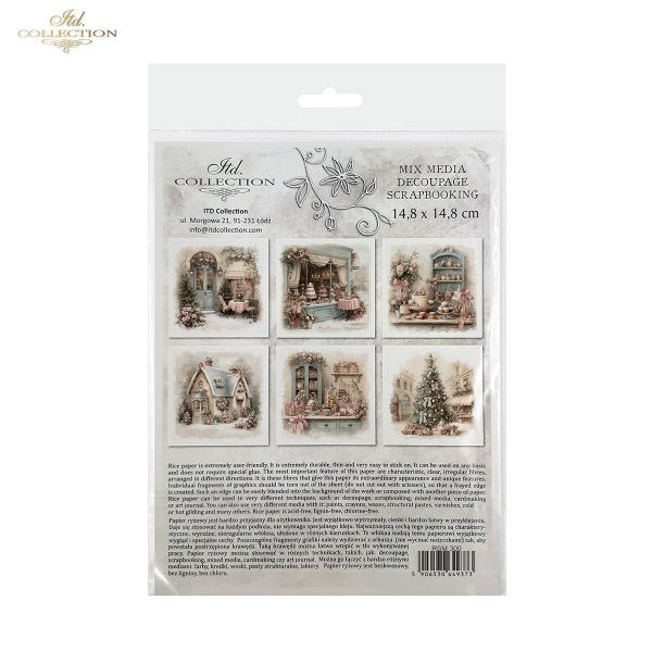 Decoupage Rice Paper Mini Set - Christmas, Bakery