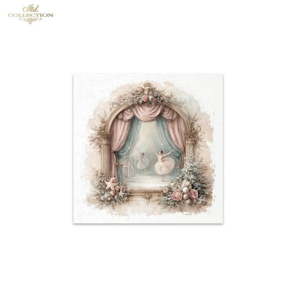Decoupage Rice Paper Mini Set - Christmas Ballerina
