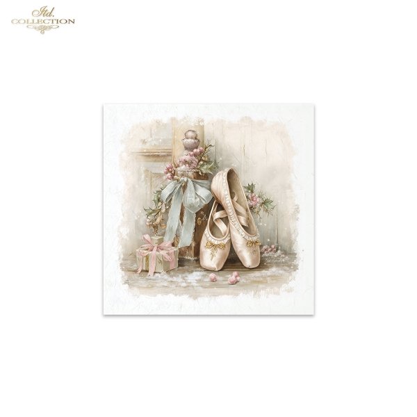 Decoupage Rice Paper Mini Set - Christmas Ballerina