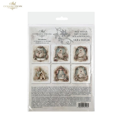 Decoupage Rice Paper Mini Set - Christmas Ballerina