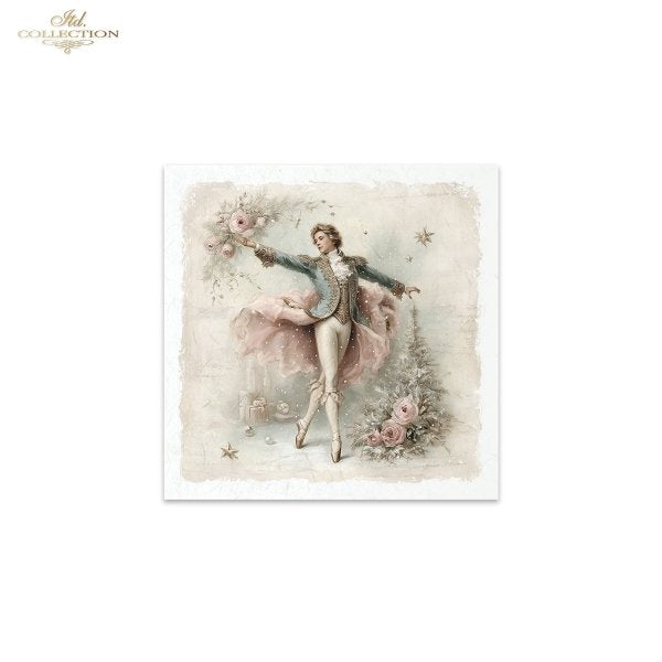 Decoupage Rice Paper Mini Set - Christmas Ballet