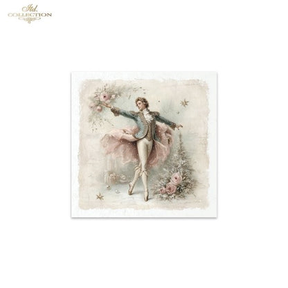 Decoupage Rice Paper Mini Set - Christmas Ballet