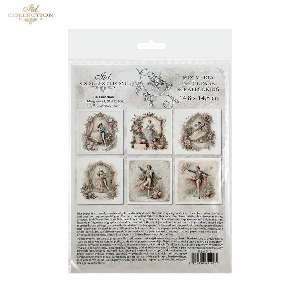 Decoupage Rice Paper Mini Set - Christmas Ballet