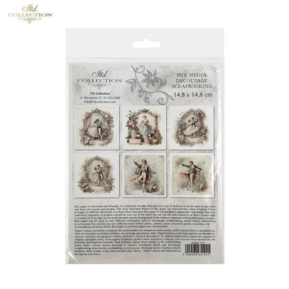 Decoupage Rice Paper Mini Set - Christmas Ballet