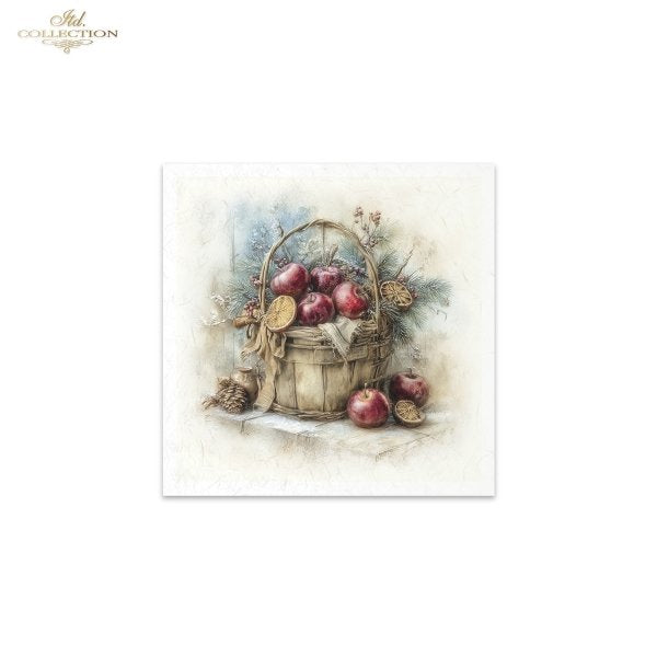 Decoupage Rice Paper Mini Set - Christmas, Baskets