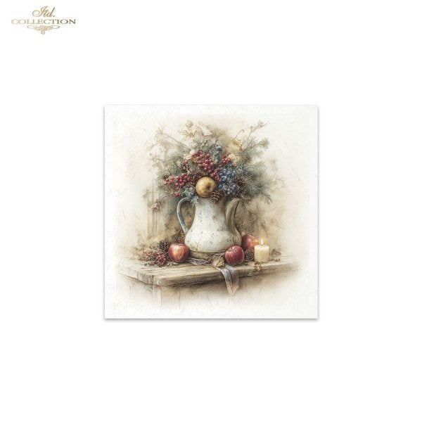 Decoupage Rice Paper Mini Set - Christmas, Baskets
