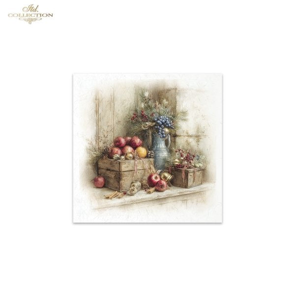 Decoupage Rice Paper Mini Set - Christmas, Baskets