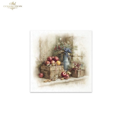Decoupage Rice Paper Mini Set - Christmas, Baskets
