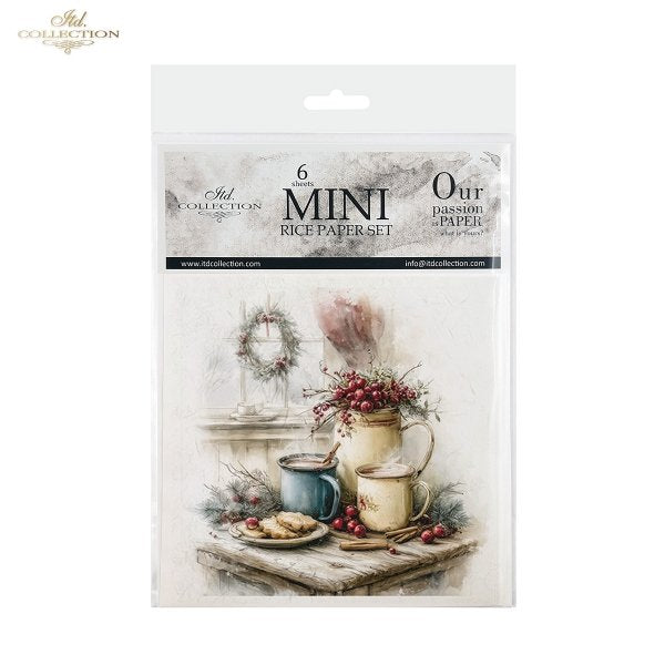 Decoupage Rice Paper Mini Set - Christmas, Baskets II