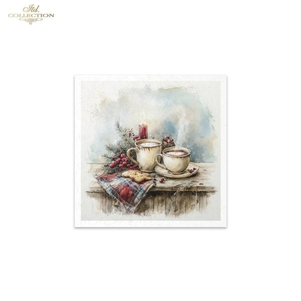 Decoupage Rice Paper Mini Set - Christmas, Baskets II