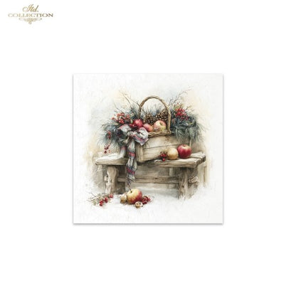 Decoupage Rice Paper Mini Set - Christmas, Baskets II