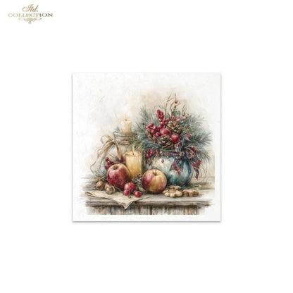 Decoupage Rice Paper Mini Set - Christmas, Baskets II