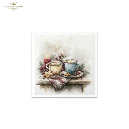 Decoupage Rice Paper Mini Set - Christmas, Baskets II