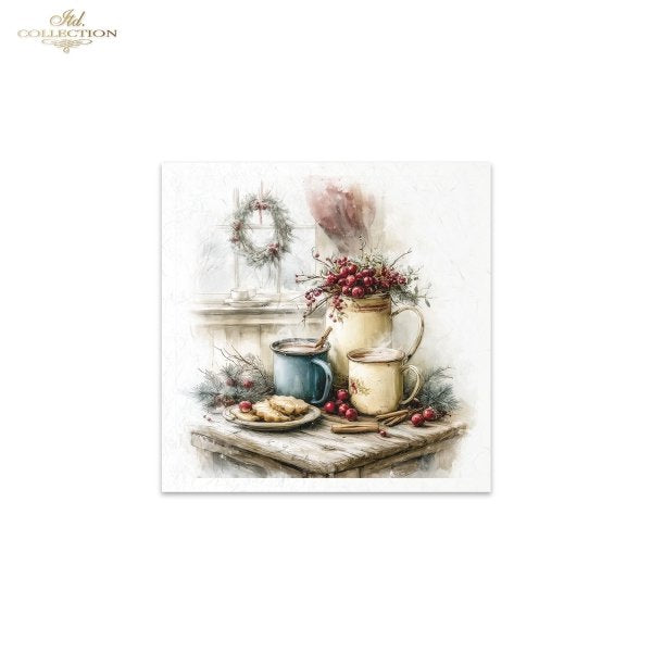 Decoupage Rice Paper Mini Set - Christmas, Baskets II