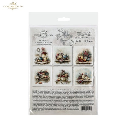 Decoupage Rice Paper Mini Set - Christmas, Baskets II
