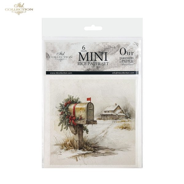 Decoupage Rice Paper Mini Set - Christmas, Countryside