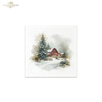 Decoupage Rice Paper Mini Set - Christmas, Countryside