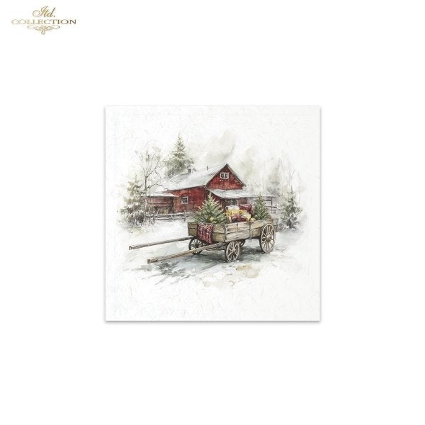 Decoupage Rice Paper Mini Set - Christmas, Countryside