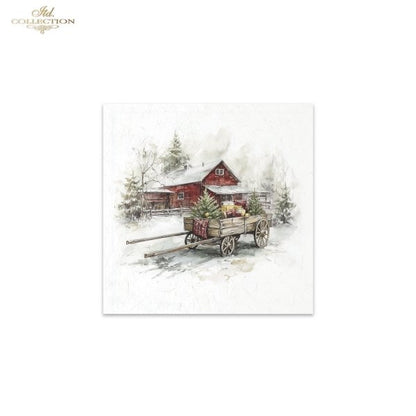 Decoupage Rice Paper Mini Set - Christmas, Countryside