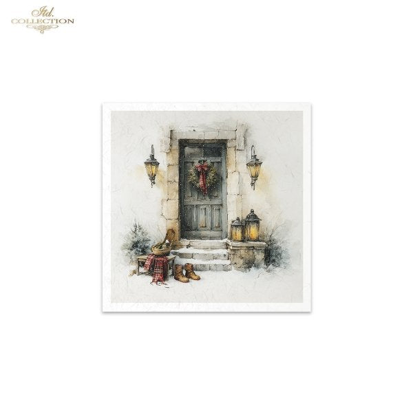 Decoupage Rice Paper Mini Set - Christmas, Countryside