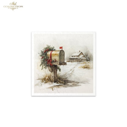 Decoupage Rice Paper Mini Set - Christmas, Countryside