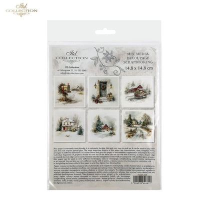 Decoupage Rice Paper Mini Set - Christmas, Countryside