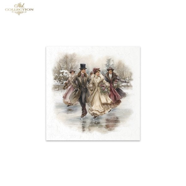 Decoupage Rice Paper Mini Set - Christmas, Family
