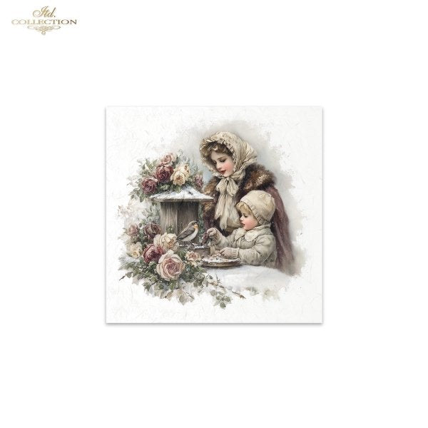 Decoupage Rice Paper Mini Set - Christmas, Family