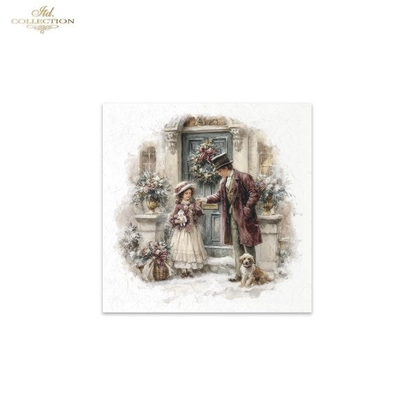 Decoupage Rice Paper Mini Set - Christmas, Family