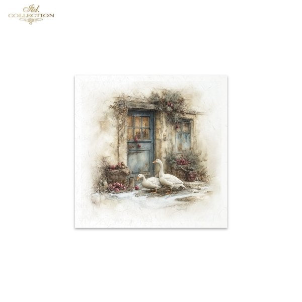 Decoupage Rice Paper Mini Set - Christmas, Farm