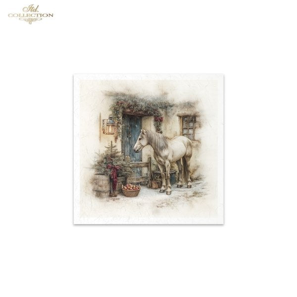 Decoupage Rice Paper Mini Set - Christmas, Farm