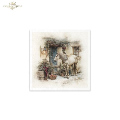 Decoupage Rice Paper Mini Set - Christmas, Farm