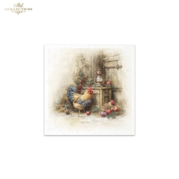 Decoupage Rice Paper Mini Set - Christmas, Farm